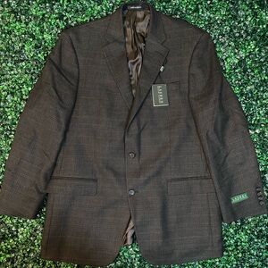 NWT Lauren Ralph Lauren Brown Sport Coat 44L 100% Wool